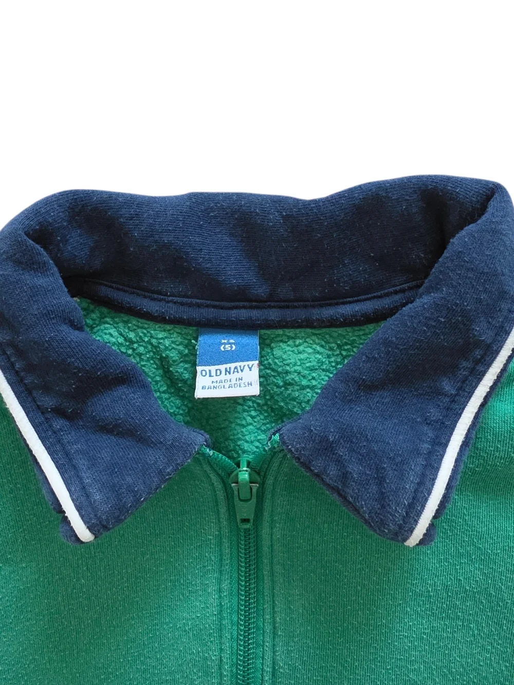 Old Navy Boys 1/4 Zip Sweatshirt Bundle (XS 5) - Green & Grey Playwear
